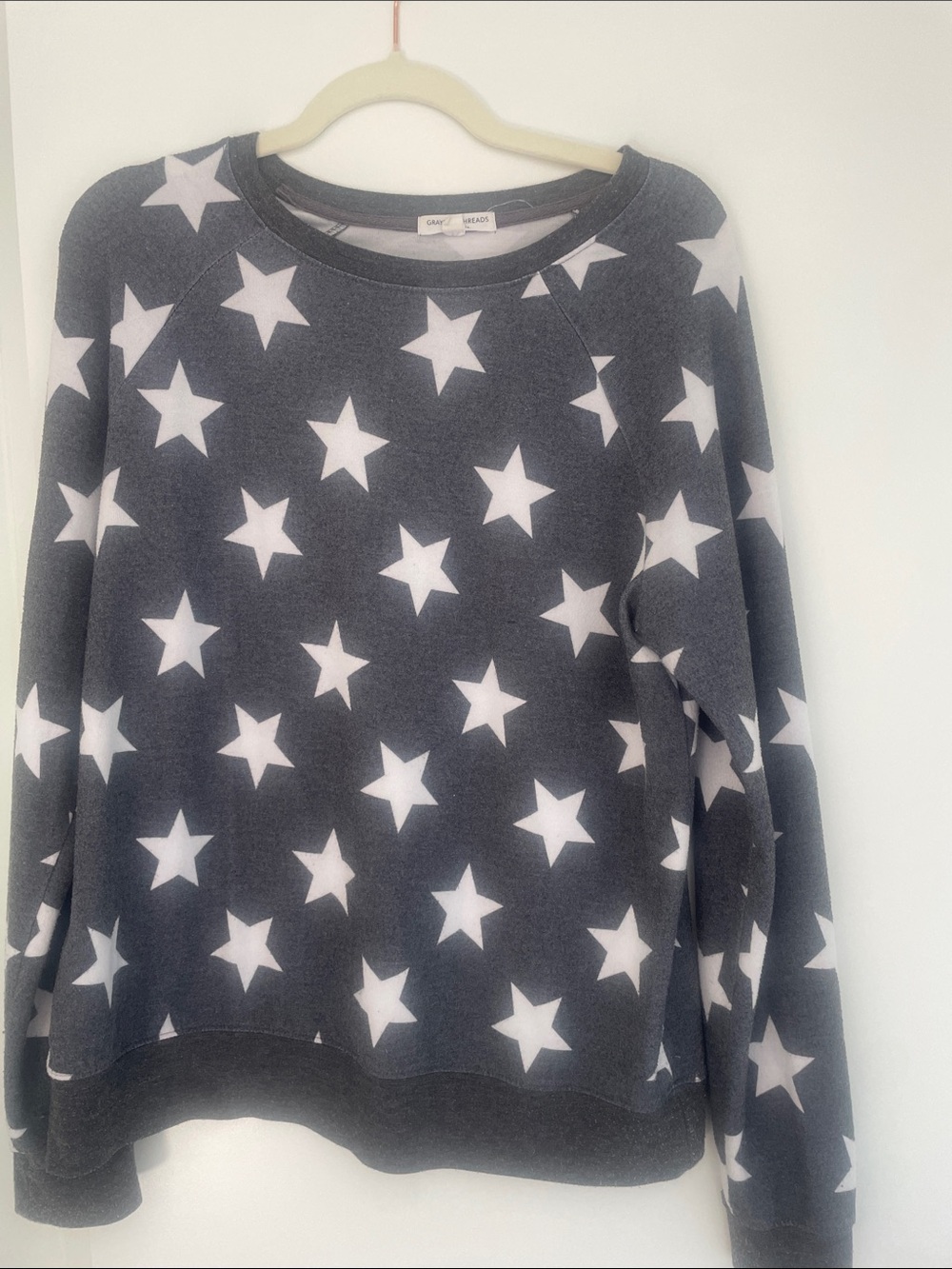 Grayson Threads Charcoal Crewneck with White Stars
